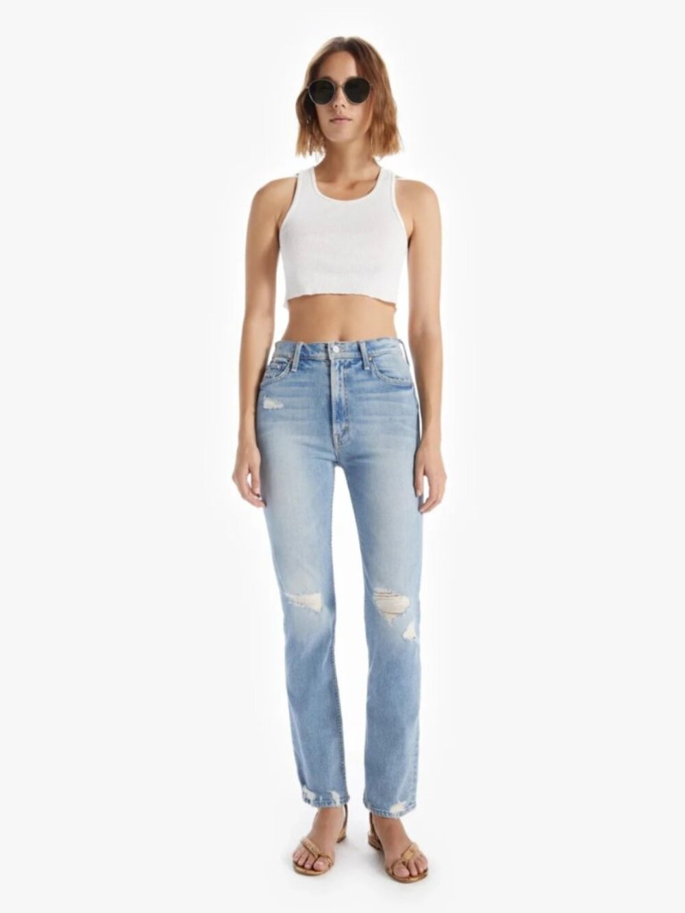 MOTHER Superior High Waisted Rider Skimp Slim Straight in The Confession Sz 29